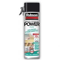 Bombe mousse expansive RUBSON POWER PURE sans CMR avec buse - 500ml