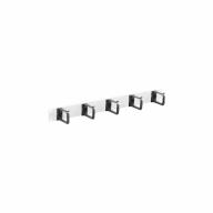 Guide câbles horizontal avec 5 anneaux 90mm 1U - plastique