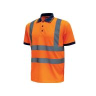 Polo haute visibilité 180g/m² MC orange U-POWER T.XXL