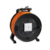 Enrouleur RJ45 CAT6a S/FTP + embase RJ45 Femelle LSZH - 50m