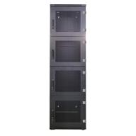 UPTEC - Baie 47U - 600x300 - 4 compartiments - double peau - Infrastructure 19 pouces professionnelle