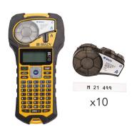 Pack BRADY étiqueteuse M210 + 10 rubans étiquettes B-499 19,05 mm x 4,88m Noir sur blanc