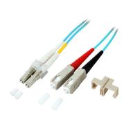 Cordon FO duplex multimode 50/125 SC/LC - OM3 - 25m