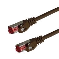 Cat 6a SSTP LSOH MARRON Snagless avec fiche de test – 0.15m