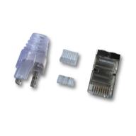 HSD - Connecteur Cat.6A blindé 50PCS + manchon translucide 50PCS - Connectique réseau B2B