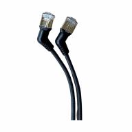 Cordon RJ45 CAT6A FTP coudé TPE AWG32 Noir Lg 0,50m