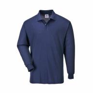 Polo ML bleu marine 210g/m² T.L