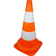 Balise de signalisation souple orange et blanche – 50 cm