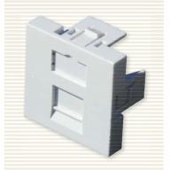 HSD - Plastron droit 45x45 - 1 port RJ45