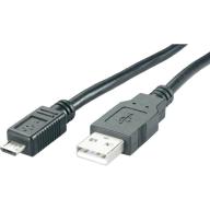 Cordon USB2.0A mâle/Micro USB B mâle - 1m