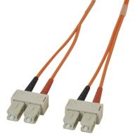 Cordon fibre optique duplex multimode 50/125 SC/SC - OM3 - 30 m