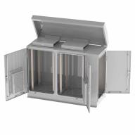 Armoire d'extérieur passive Mono-paroi 2 compartiments 25U