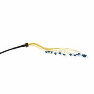BRK sup renf 2X12FO FTTA Push-Clip LCU Ø9,8mm G.657A2 Fanout Noir Lg 20m