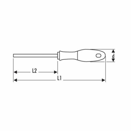 Tournevis isolé plat électricien - Tournevis