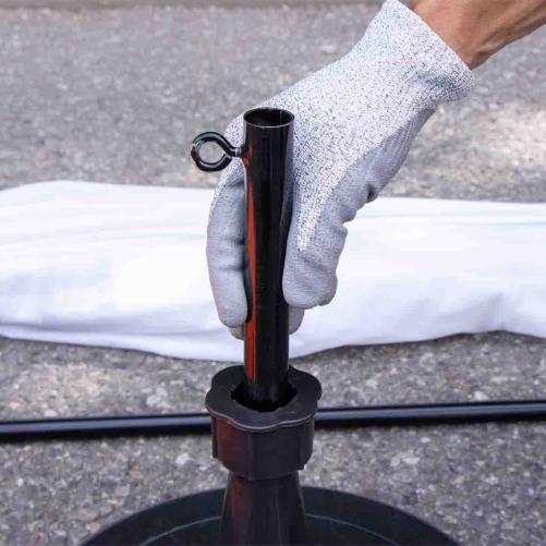 Pied de lestage béton 14 kg avec - Tente de chantier