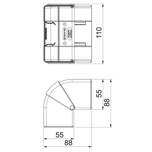 Angle extérieur variable pour Ra - Moulure et goulotte