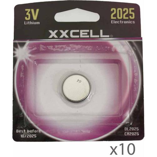Pile lithium CR2025 XXCELL - Electricité et fourniture électrique