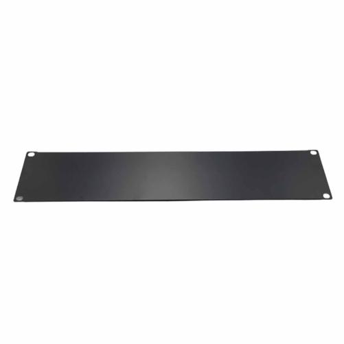 Panneau 19" 2U noir plein - Panneau passe-câble