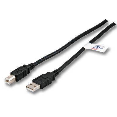 Cordon USB 2.0A-B M/M noir - 1,  - Cordon USB