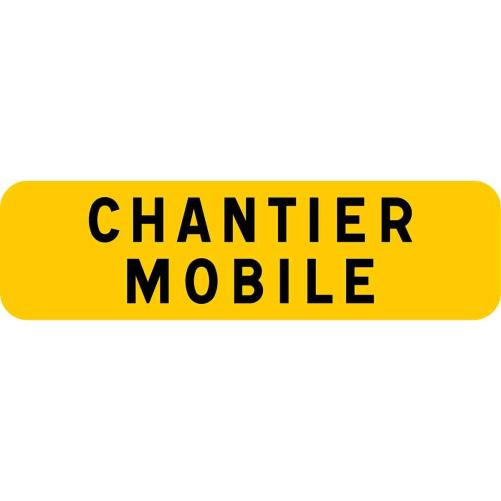 Panonceau pour panneau temp KM9  - Panneau de chantier