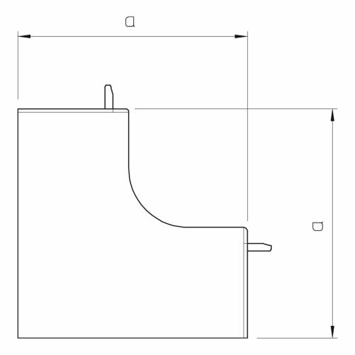 Angle intérieur moulure 30x30mm - Moulure et goulotte