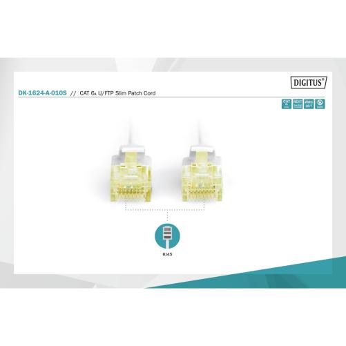 Cordon RJ45 CAT6A U/FTP LSZH gri - Cordon RJ45 CAT6A