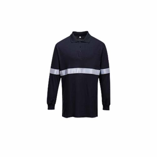 Polo ML bleu marine antistatique - Vêtement anti-feu