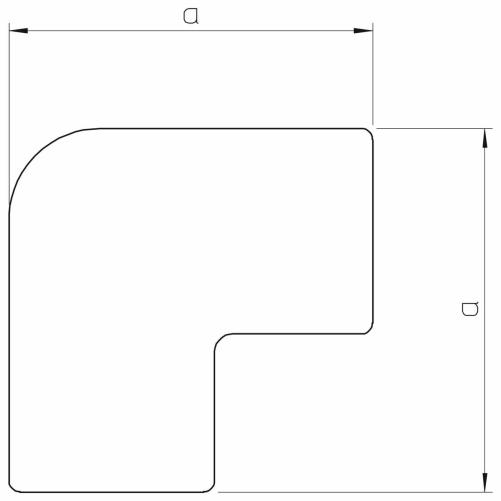 Angle plat moulure 10x20 mm blan - Moulure et goulotte