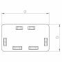 Angle plat 20x20mm blanc - Moulure et goulotte