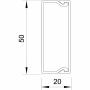 Goulotte passe cable 20x50mm - Moulure et goulotte