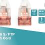 Câble RJ45 CAT6 S/FTP LSZH Gris  - Cordon RJ45 CAT6