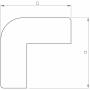 Angle extérieur moulure 10x20 mm - Moulure et goulotte