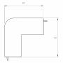 Angle extérieur moulure 20x20 mm - Moulure et goulotte