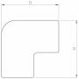 Angle plat moulure 10x20 mm blan - Moulure et goulotte