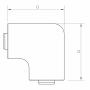 Angle plat 20x20mm blanc - Moulure et goulotte