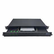 Tiroir 19" coulissant 1U 12 SC DX G.657A2 éq. 3 trav. SCA DX et 6 pigtails