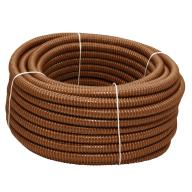 Gaine annelée fendue marron - Rouleau de 30m - Diamètre 18mm