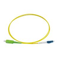 Jarretière optique SX LC/UPC-SC/APC G.652D Ø 2,0mm Jaune Lg 1m