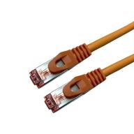 CAT6A SSTP LSOH orange Snagless avec fiche de test - 0, 50m