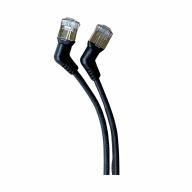 Cordon RJ45 CAT6A FTP coudé TPE AWG32 noir Lg 0, 50m