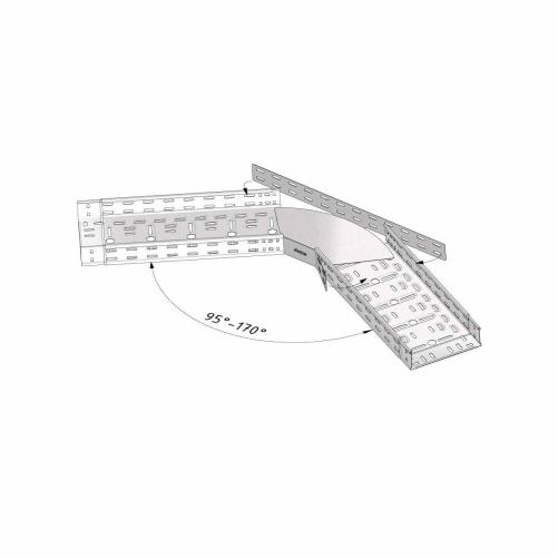 Coude ajustable 95° à 170° 100mm - Chemin de câble tôle RM